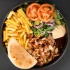 Shawarma de porc la farfurie